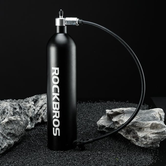 Rockbros Tubeless Tire Inflator 200 PSI 1.2l - Black