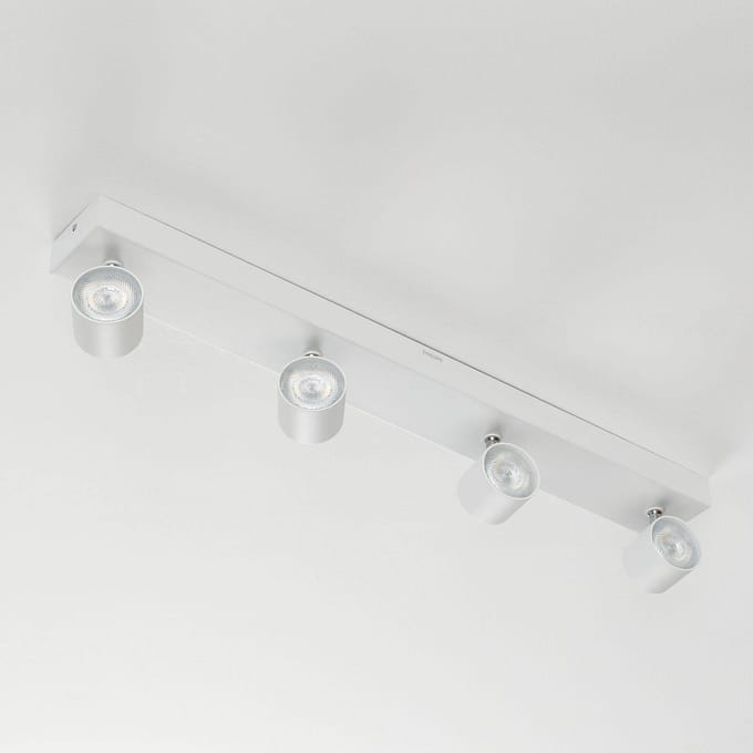 Philips Star 4-lamps LED plafondspot wit, warmglow