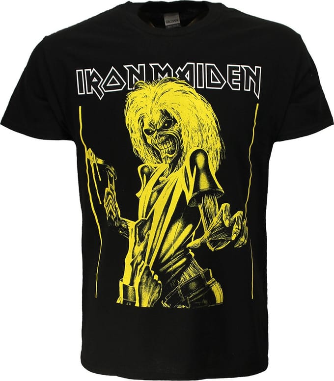 Iron Maiden Killers Yellow Flyer T-Shirt - Officiële Merchandise - S