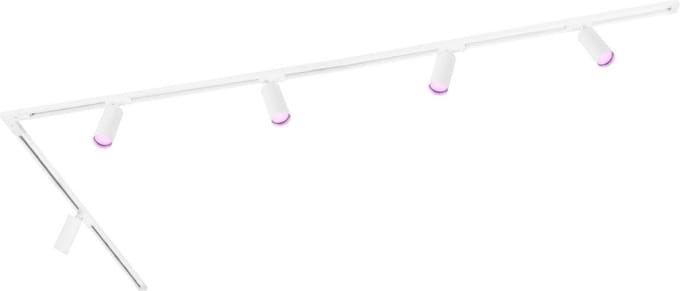 Ledvion - Smart LED Railverlichting 3M + 5 Railspots (4.9W - RGB - Wit - Dimbaar) - 1-Fase