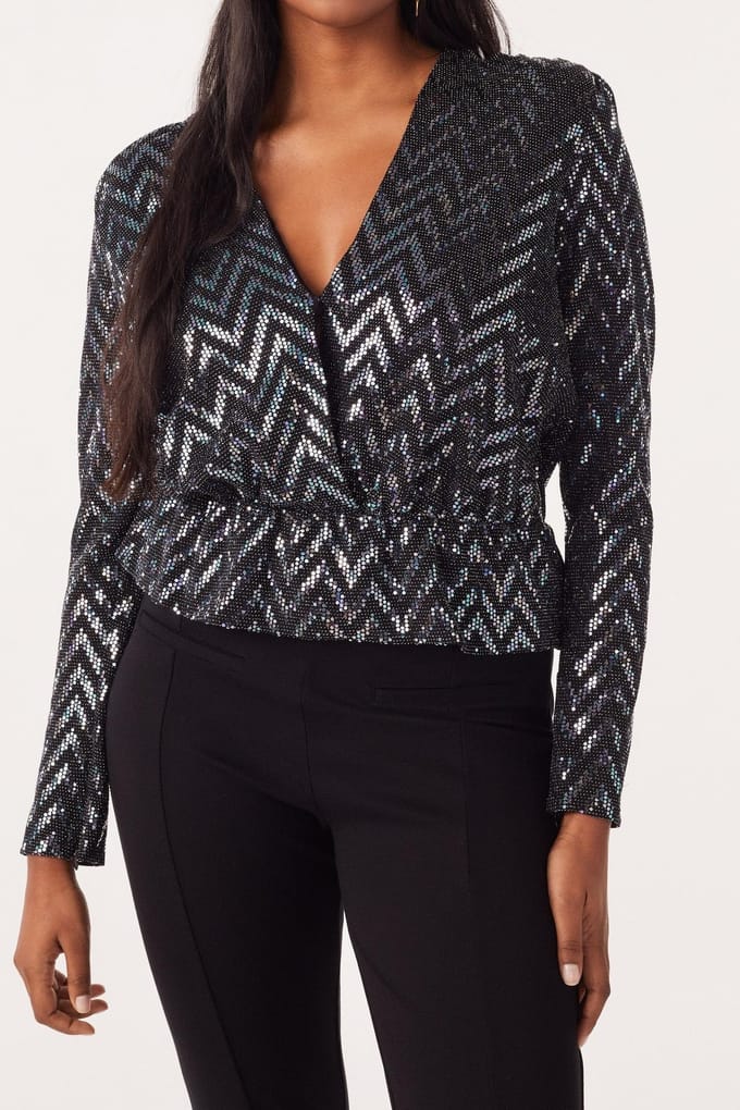 BA&SH Top Filip Noir Taglia: M | Maglie a manica lunga Outlet | Donna