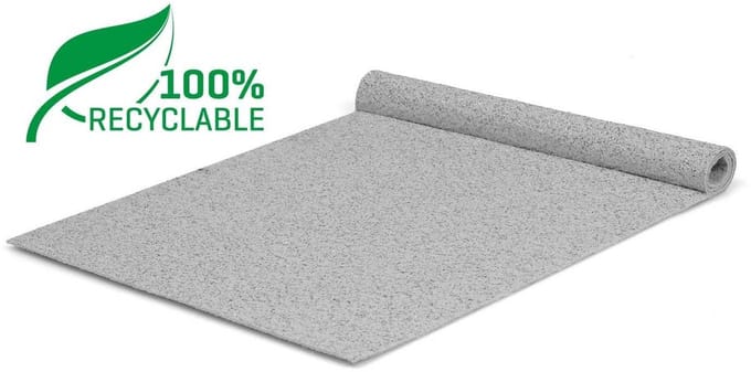 GJ Floors - Glitter loper (recyclebaar) | Zilver - Breedte x Lengte: 2 meter / 8 meter