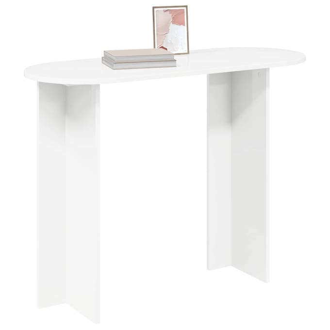 vidaXL - Wandtafel - Wit - 100 - x - 39,5 - x - 75 - cm - Bewerkt - hout