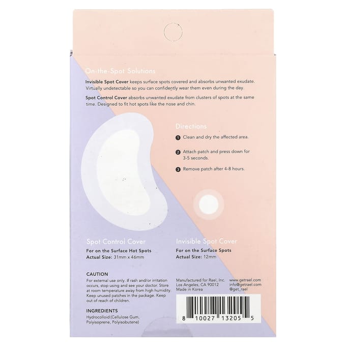 Rael, Miracle Patch Duo, 15 patches white
