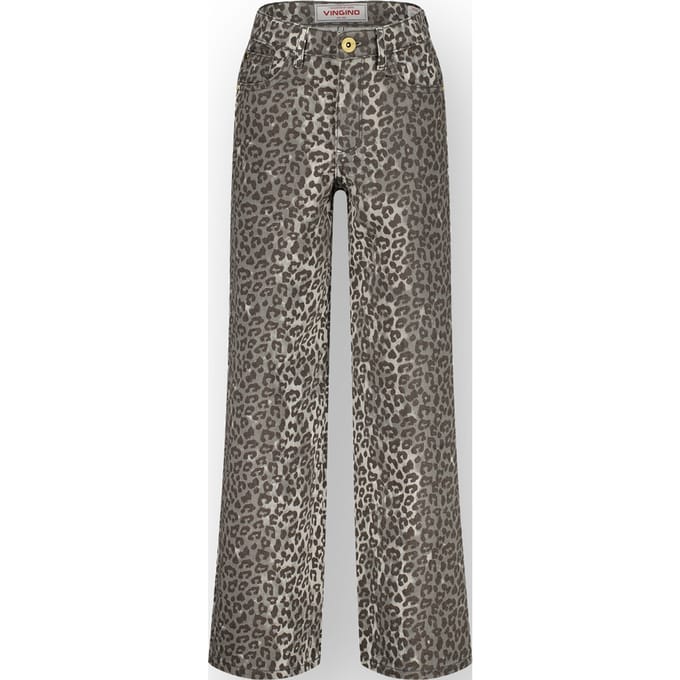 Extra Wide Leg Jeans Cassie Leopard