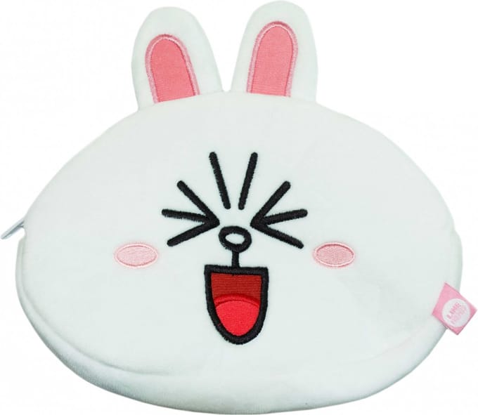 Etui Line Friends Etui Cony Pluche Wit/roze
