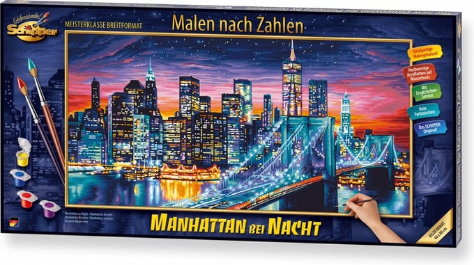 Malen nach Zahlen - Manhattan bei Nacht