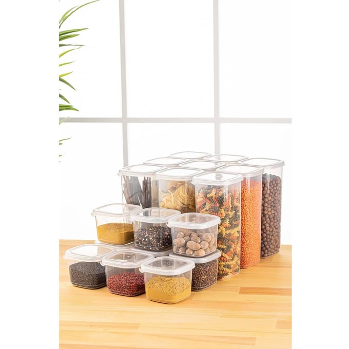 Set van 18 bewaarbakjes Gladys 15.75L | Hermia