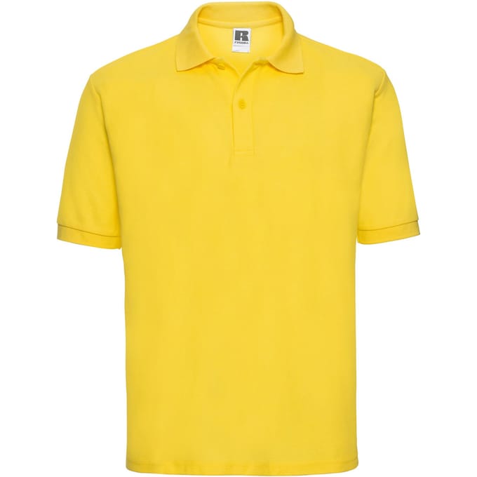 Russell Heren Polycotton Pique Poloshirt (Geel)