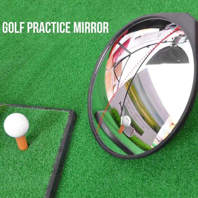 Convexe Spiegel Golf Groothoek Spiegels Volle Swing & Putting Golf Trainingshulp Tool black