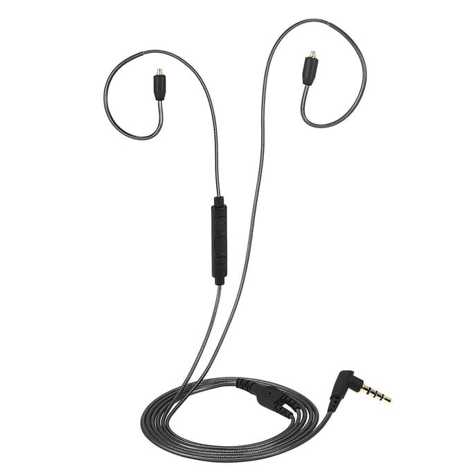 3,5 mm bedrade oortelefoonkabel Afneembaar vervangend hoofdtelefoonsnoer met microfoon MMCX-connector voor