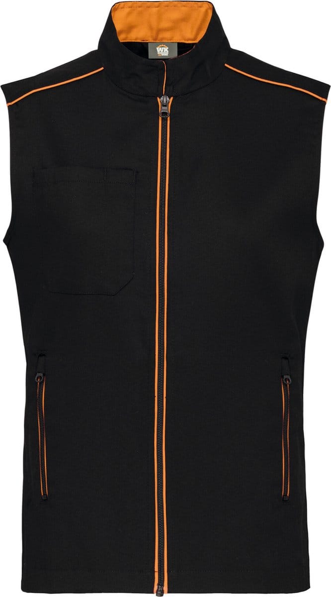 WK. Designed To Work Gilet Day To Day WK6148 - Black / Orange - S