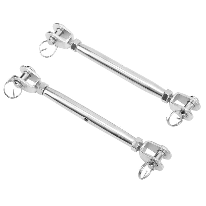 2 stuks Bek en Bek Spanner RVS Spanner Tuigageschroef Bek voor Staalkabel white