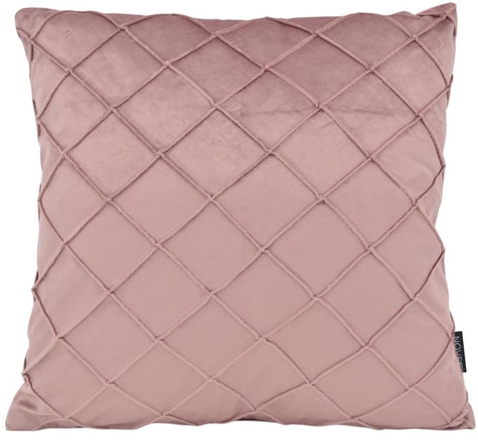 NOVÉE Sierkussen velvet cross oudroze | 45x45 cm | velvet/polyester
