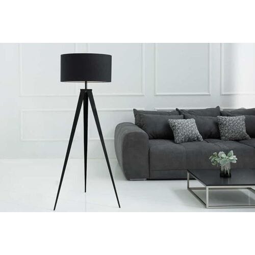 Driepoot vloerlamp zwart 142 cm