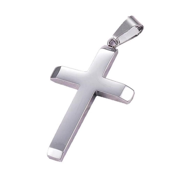 Fako Bijoux® - Ketting - Kruis - Stainless Steel - 27x47mm