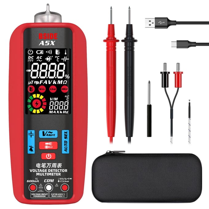 Digitale Multimeter Professioneel Spanning Stroom Weerstand Frequentie Capaciteit Diode Temperatuur veelkleurig