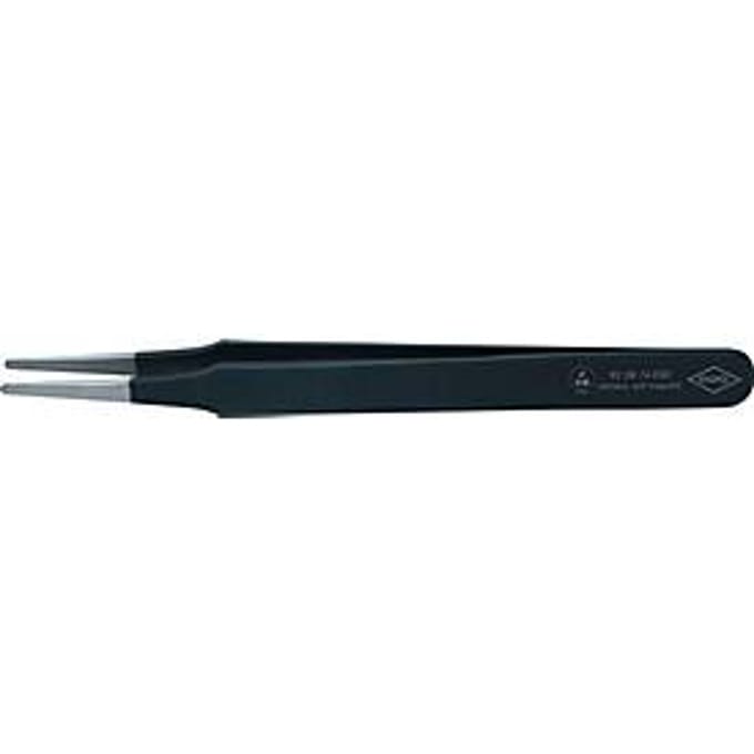 Precisie-pincet L. 120 mm, recht, rond, roestvrij, antimagnetisch