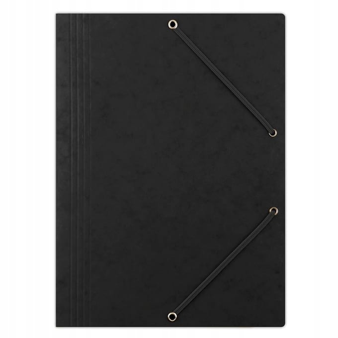 Zwarte A4 Kaart met Elastiek - Prespan Papier - 1 Stuk