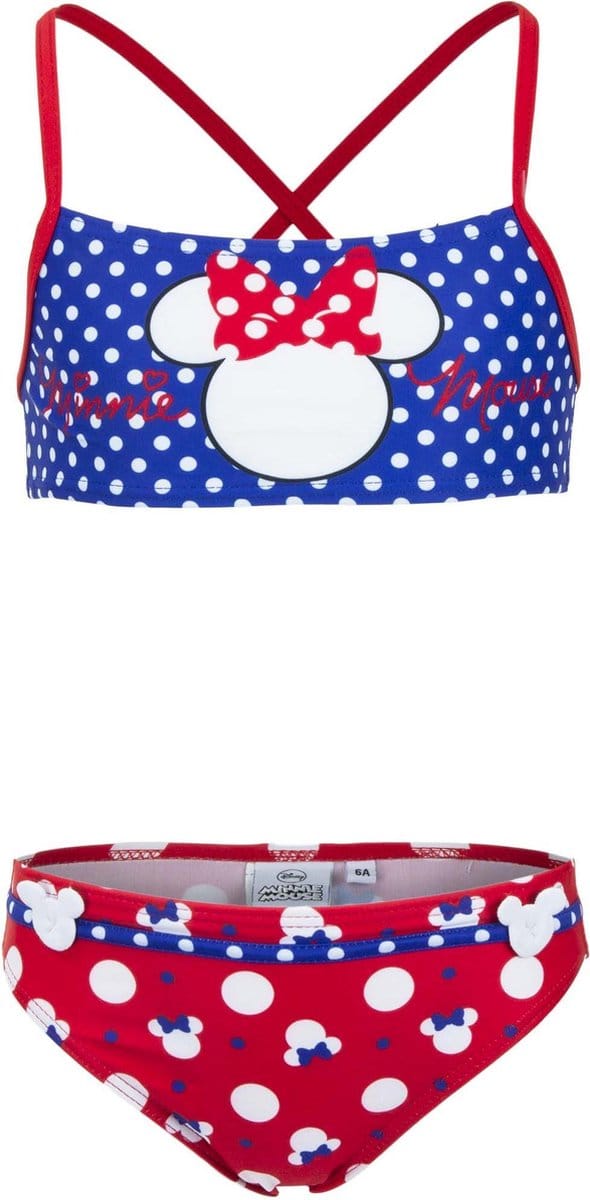 Minnie Mouse - Bikini - Blauw / rood - 3 jaar - 98cm