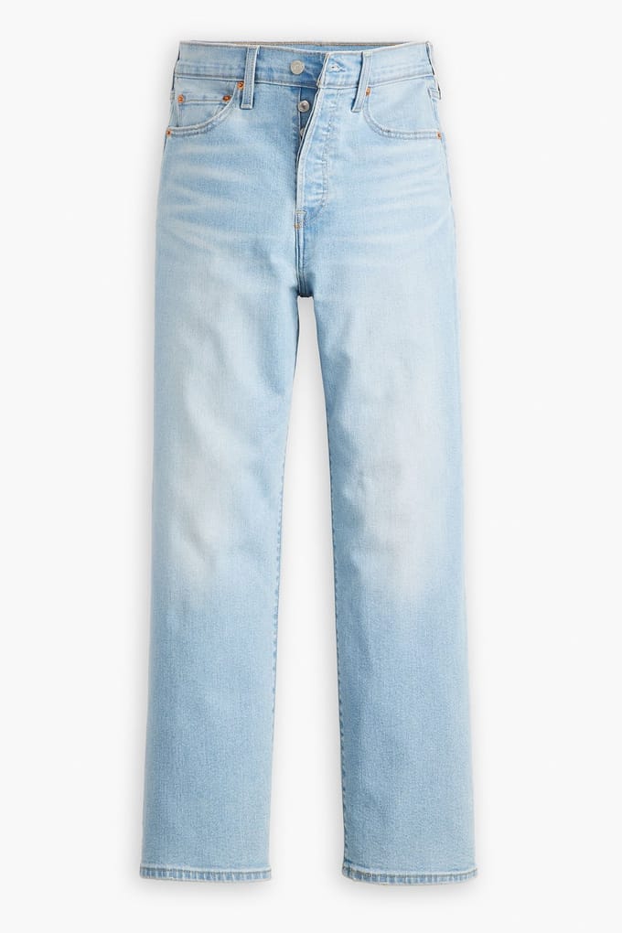 Levi's Ribcage Straight Ankle Jeans Blue Größe: W27L27 | Straight Jeans Outlet | Damen | Blau