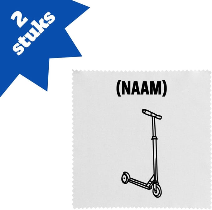Akyol - step met eigen naam brillendoekjes - Sport - skaters - skaten - 17,8 bij 17,8 cm - 2 stuks