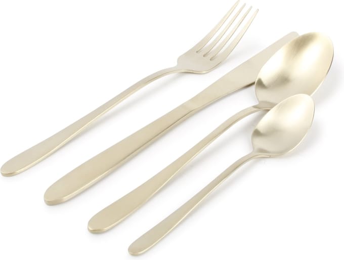 ONA - Bestekset Slim - Champagne - Mat - 24 delig