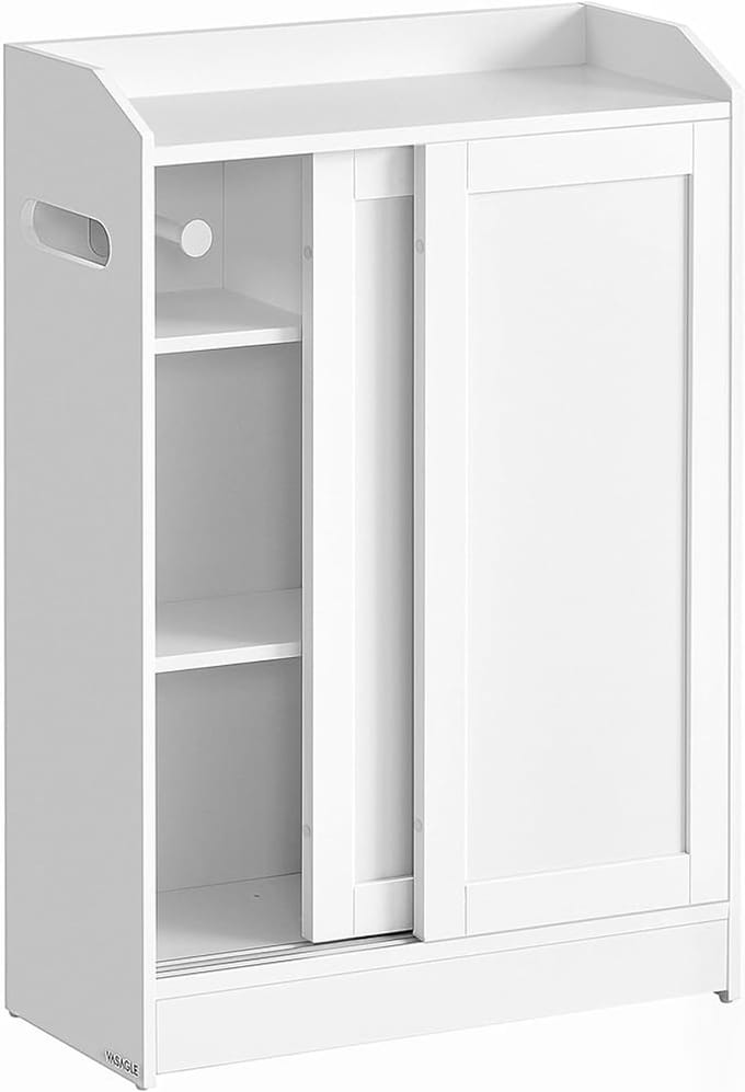 MAZAZU - Badkamerkast - Verstelbare Planken - Wit - 20x60x80