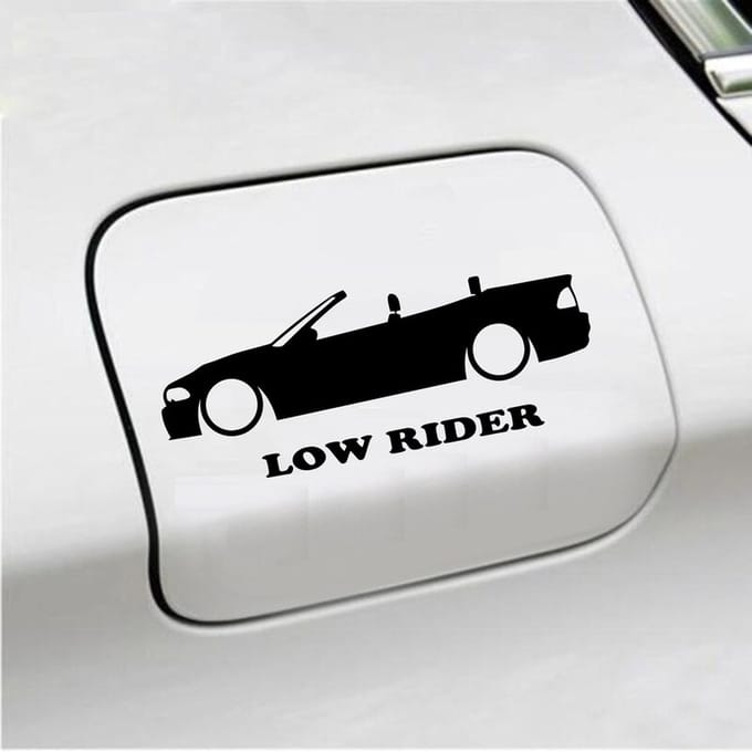 Bumpersticker - Low Rider - 7 X 18 - Zwart