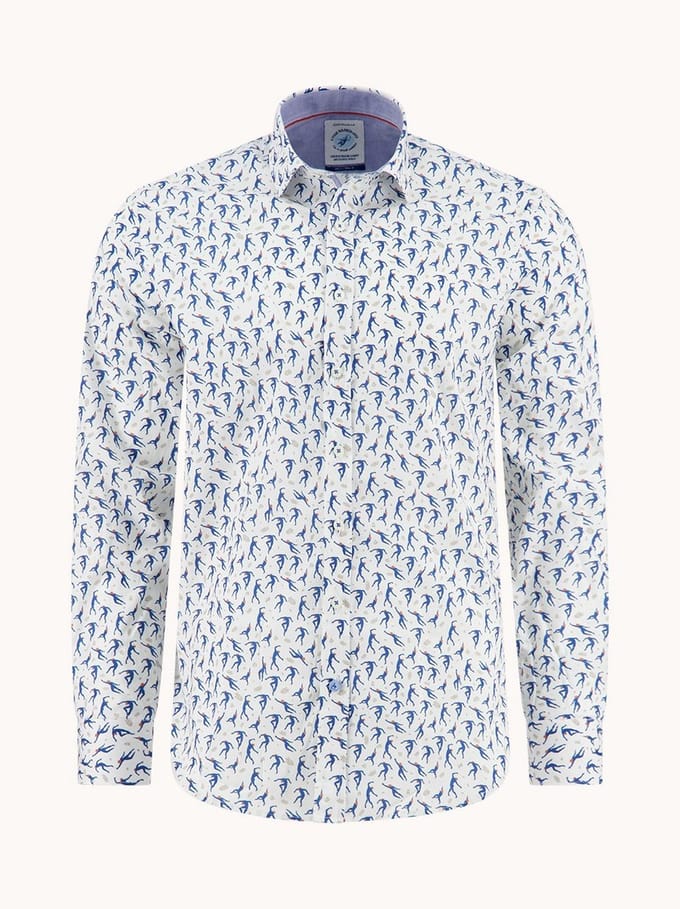 A Fish Named Fred Overhemd Shirt Dancing Offwhite (33.015 - 101)