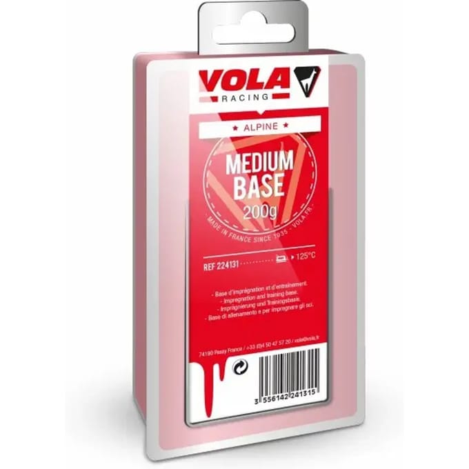 Wax voor langeafstands langlaufen Vola Bases Medium 200 g