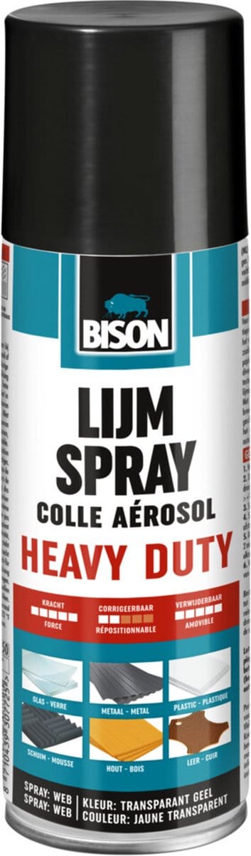 Bison Lijmspray Heavy Duty - 3 x 500 ml - Voordeelverpakking