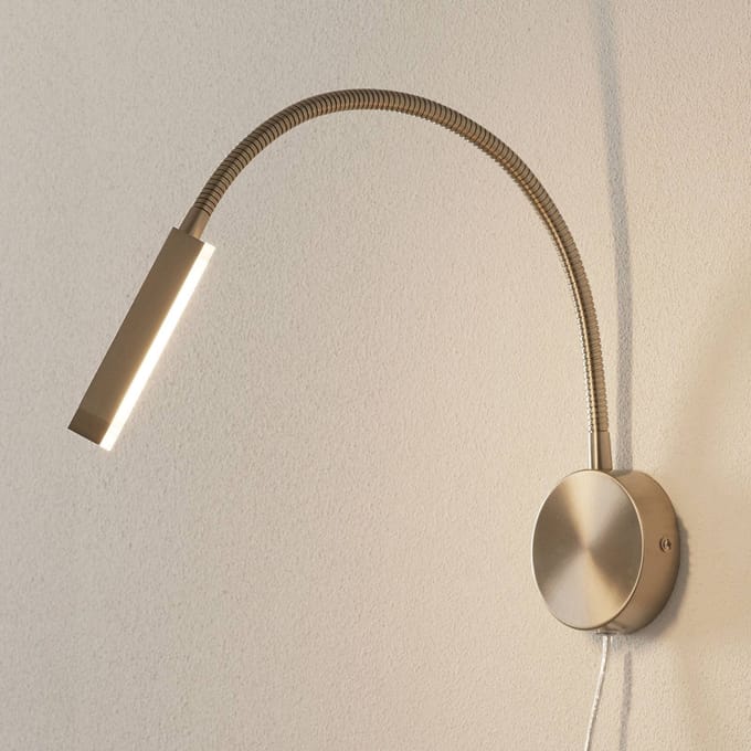 Fischer & Honsel Raix - Moderne nachtlamp met flexibele arm - 3000K - LED 5W - Zilver