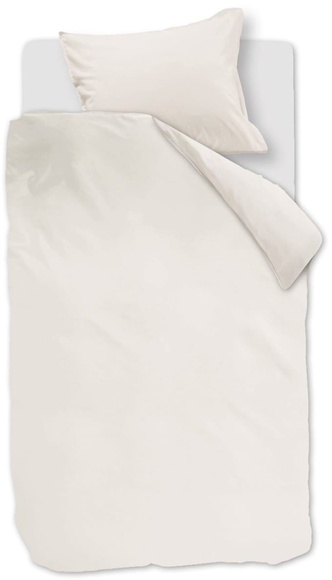 Linolux Dekbedovertrek Washed Cotton White 1 persoons