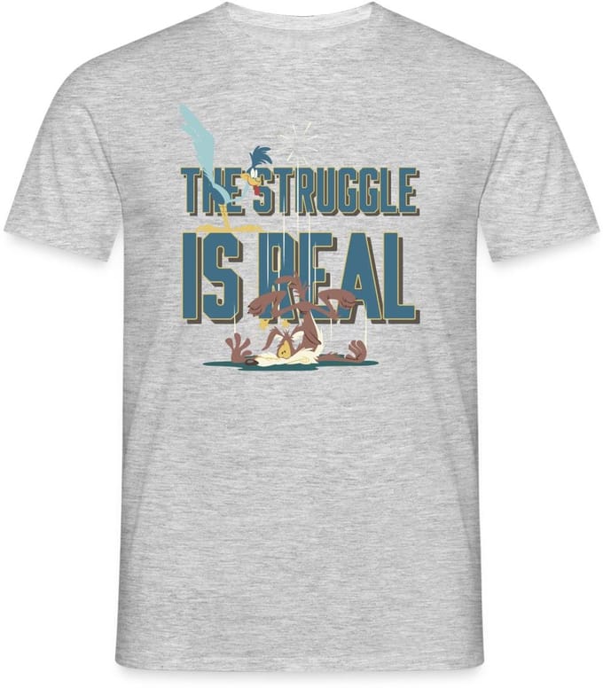 Looney Tunes The Struggle Is Real T-Shirt Heren