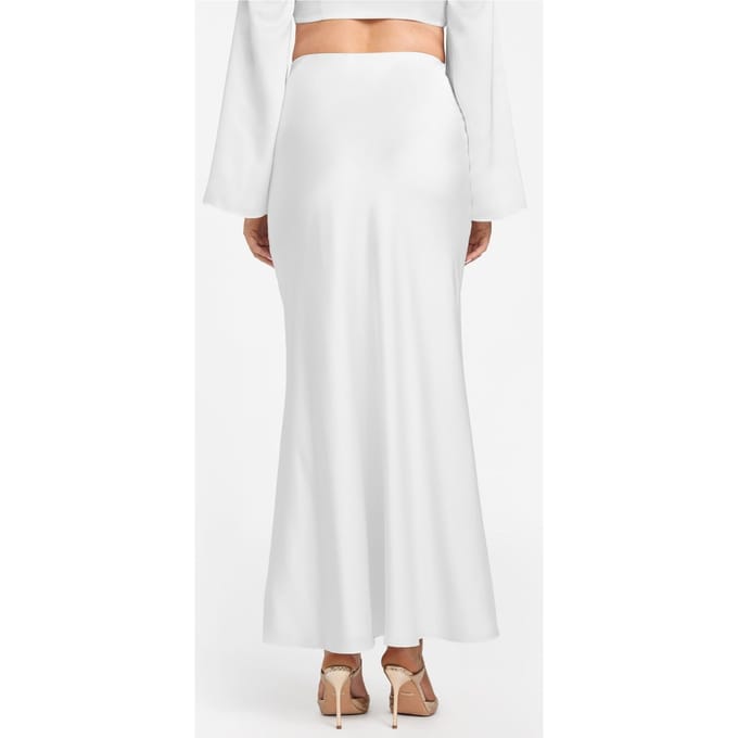 GUESS Monica Long Skirt White Peaks Größe: 42 | Maxiröcke Outlet | Damen | Weiß