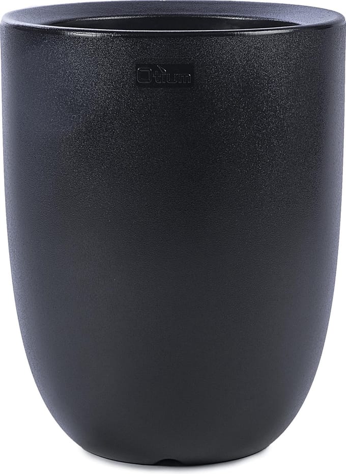 Otium bloempot dubbelwandig Amphora 45 cm zwart