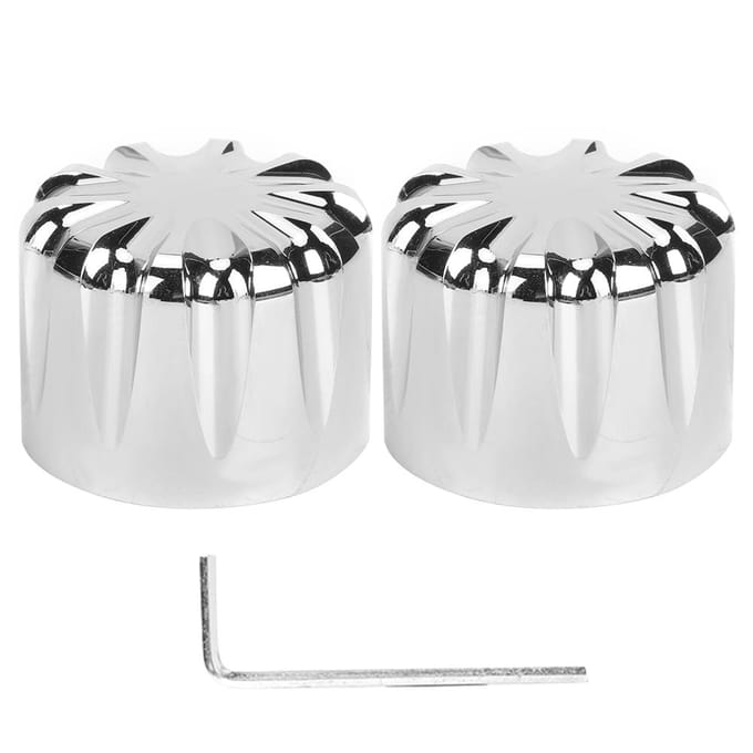 Paar Motor CNC Aluminium Asmoer Dop Cover Waterdruppel Type Geschikt voor Electra Road Glides Electroplated Silver white