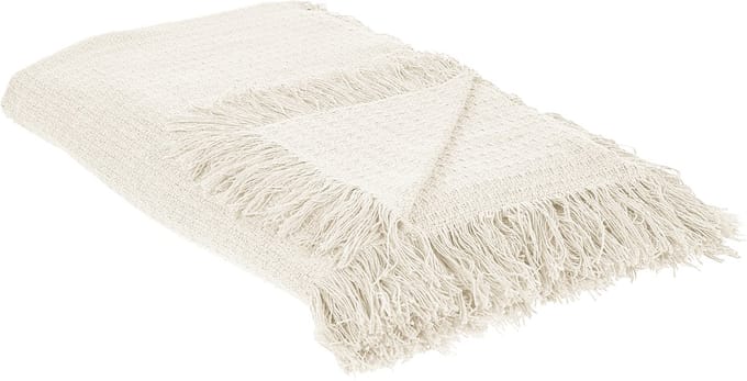 YERBENT - Bedsprei - Gebroken wit - 200 x 220 cm - Katoen