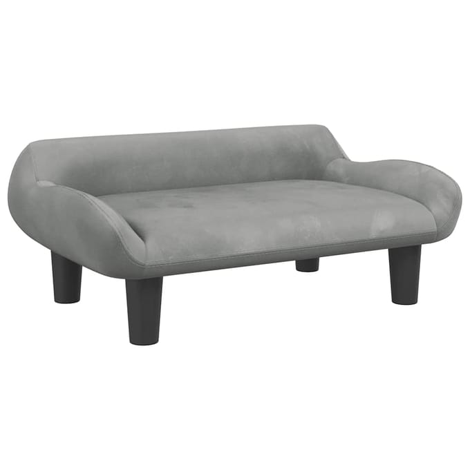 vidaXL - Hondenmand - 70x40x24 - cm - fluweel - lichtgrijs