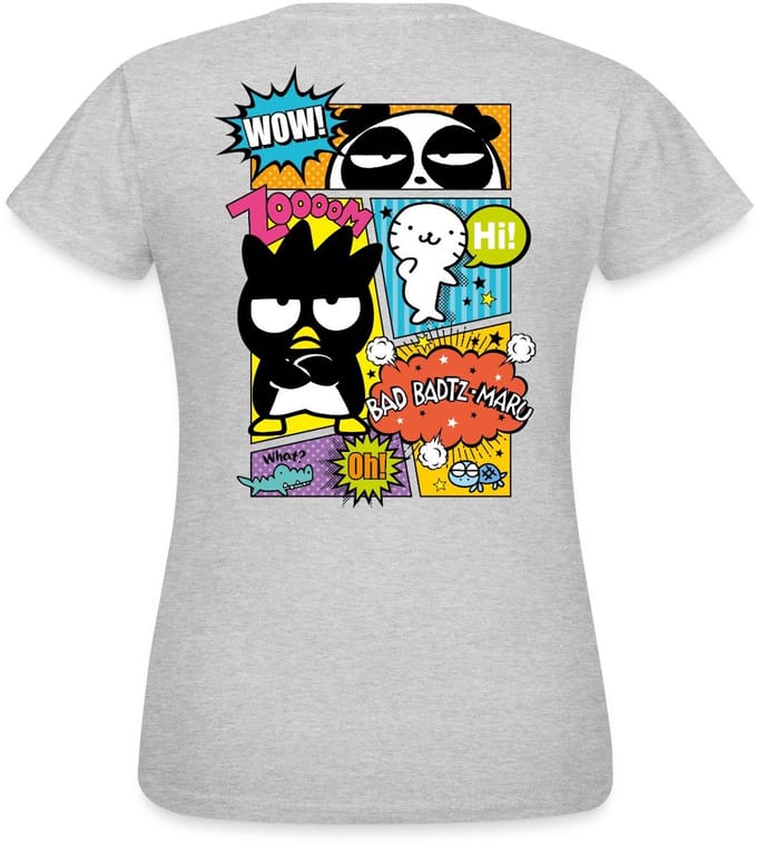 Bad Badtz-Maru Met Vrienden In Comicstijl T-Shirt Dames