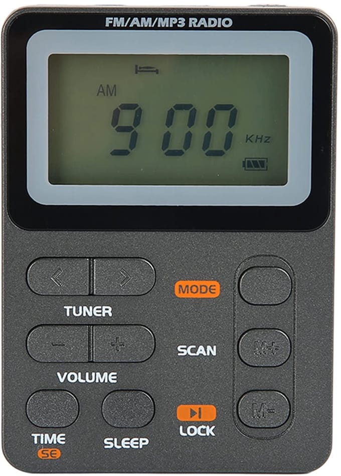 Draagbare AM/FM Radio met Oplaadbare Batterij en Koptelefoon