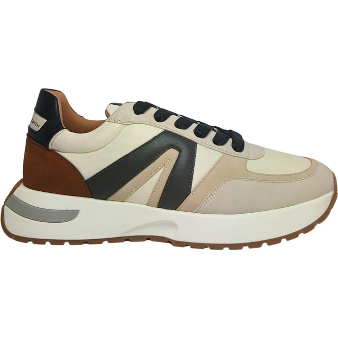 Mannenschoenen Alexander Smith Sneakers Hyde Man, White Grey Cognac