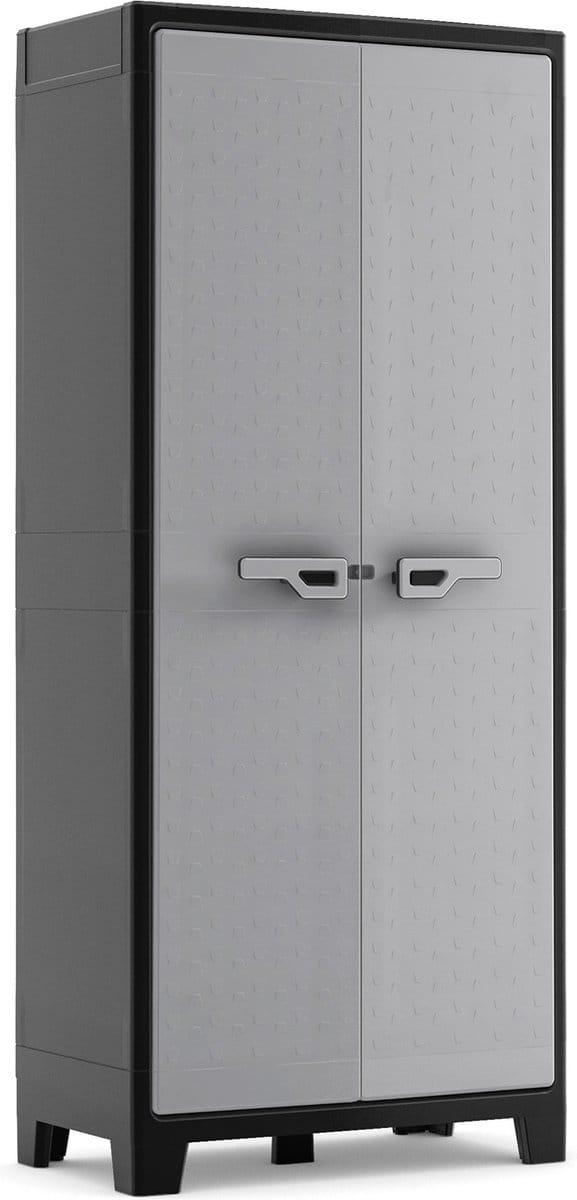 Keter Titan Hoge Kast - 4 Planken - 80x44x182cm - Zwart/Grijs