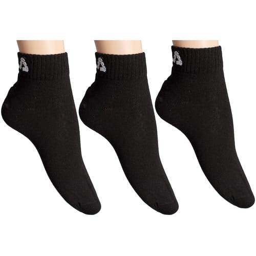 Fila - Ankle Socks 3-Pack - Zwarte Sokken - 39 - 42 - Zwart