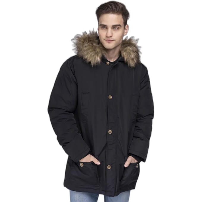 Lonsdale Heren winterjas met capuchon regular fit STREETLAM