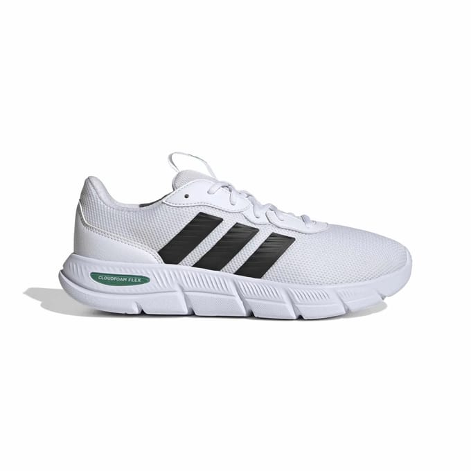 adidas Cloudfoam Flex Laces Heren Sneaker HQ4852 Cloud White Core Black Court Green