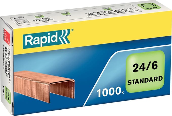Nietjes Rapid Standard 24/6 6 mm (20 Stuks)