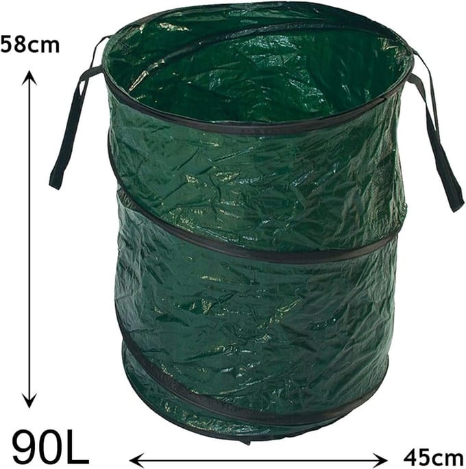 Opvouwbare Grote Vuilniszakken 90 Liter - Set van 3