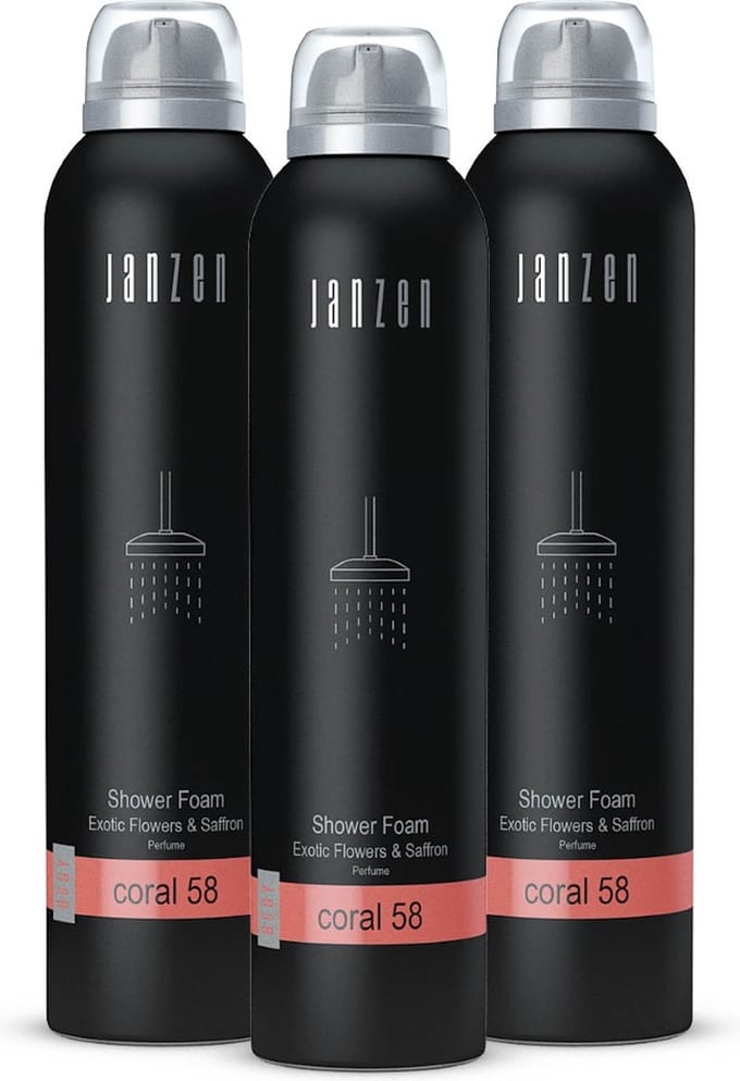 JANZEN Shower Foam Coral 58 3-pack